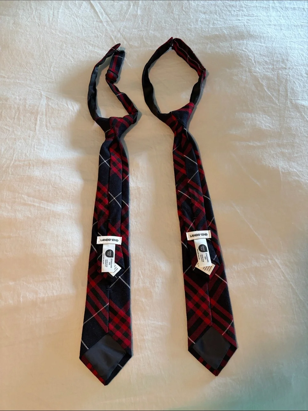 Lands' End School Uniform Pre Tied Tie (2 ties)